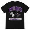 MGHS Football Glitter Tee - Black