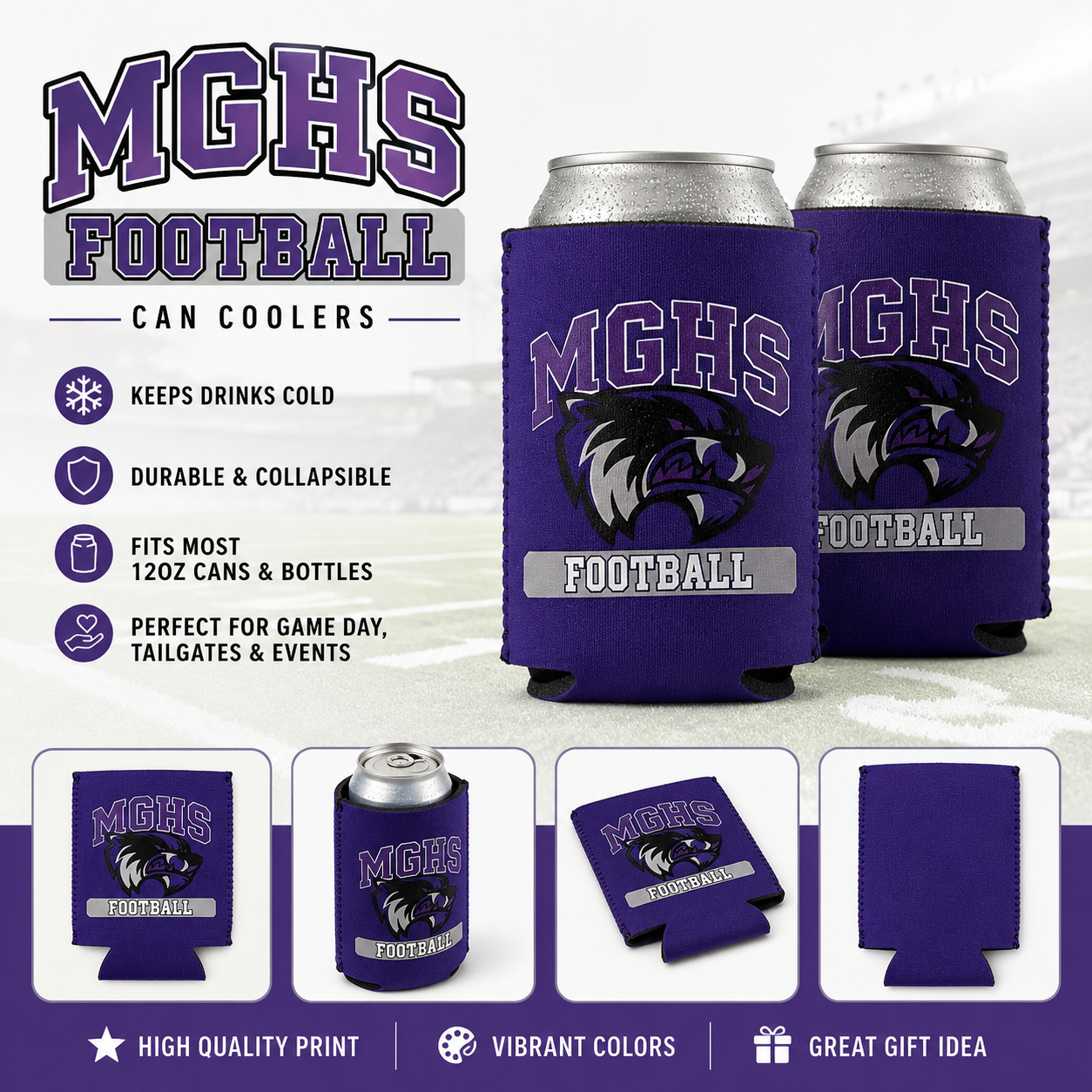 MGHS Football Can Cooler