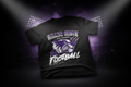 Miller Grove Wolverines Football Tee - Black