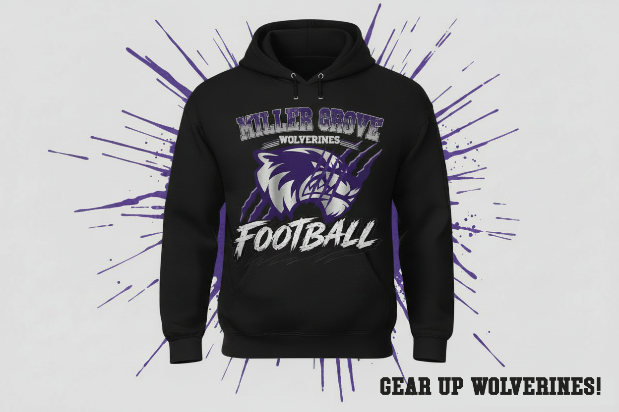 Miller Grove Wolverines Football Hoodie