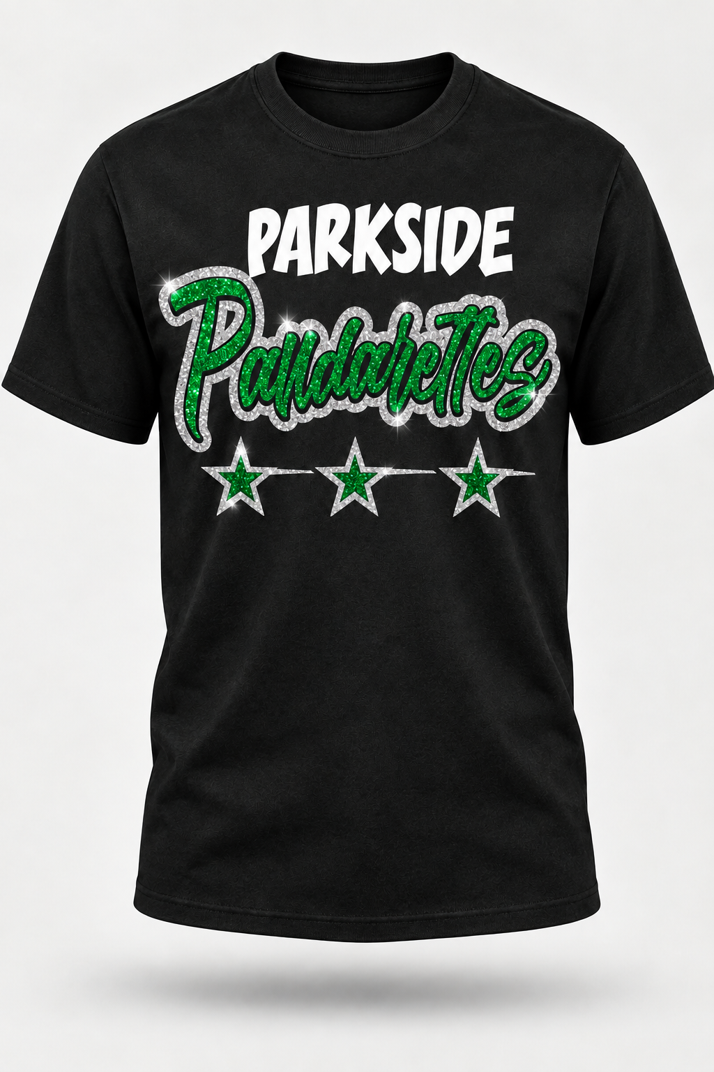 Parkside glitter tee with green stars
